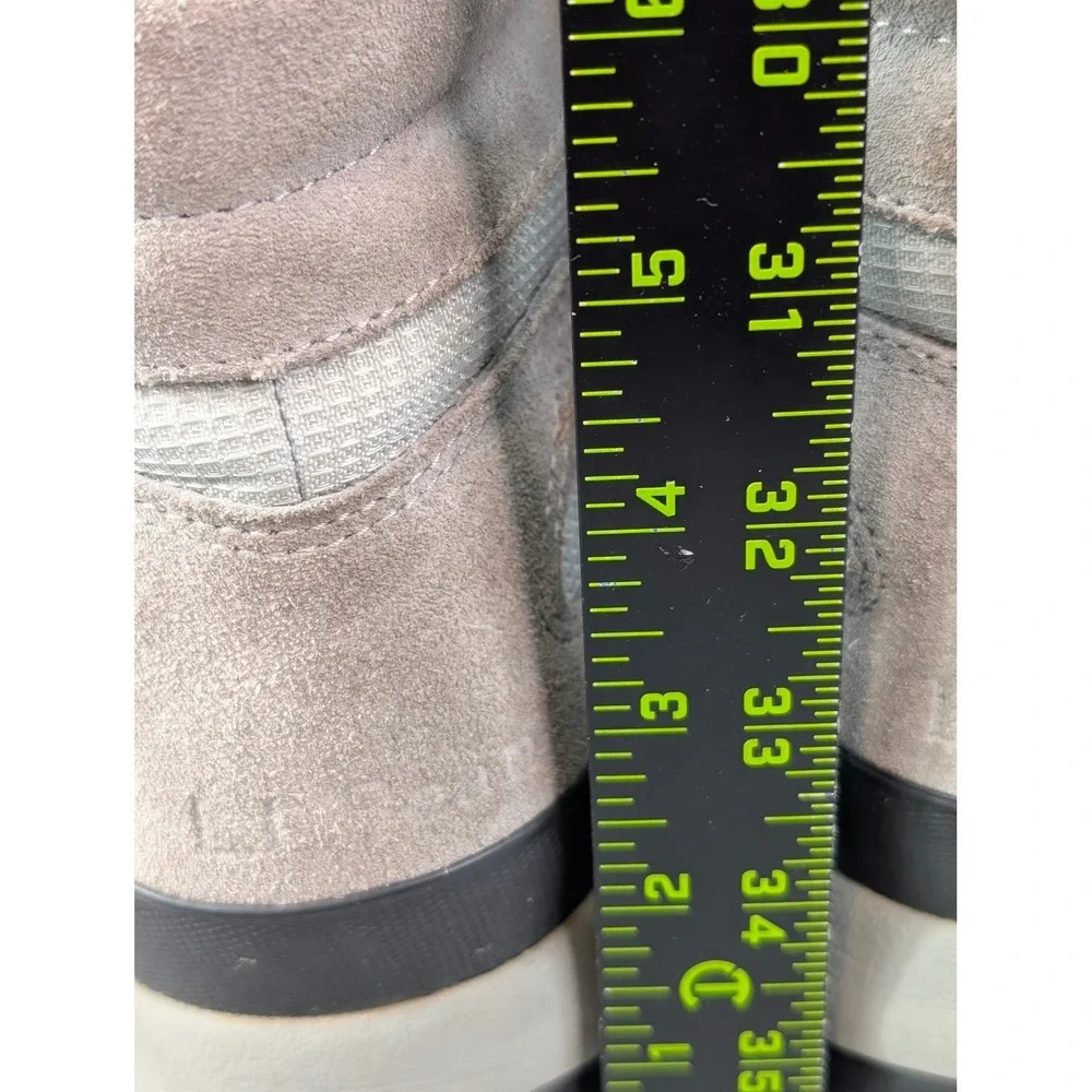 LL Bean Hiking Boots Primaloft Lace Up Men's 10 Medium Gray Suede Waterproof